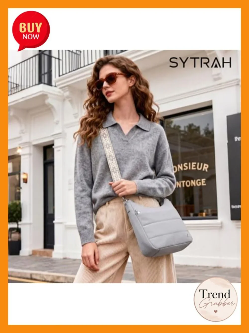 Anti Theft Crossbody Hobo Bag RFID Quilted Nylon Travel Purse